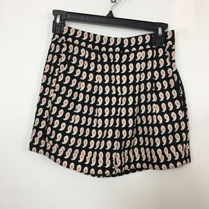 Topshop paisley pleated front cuffed shorts 4